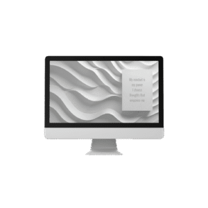 Confidence Affirmation Desktop Wallpaper – 30 Day Auto Changing 4K White Waves Digital Download