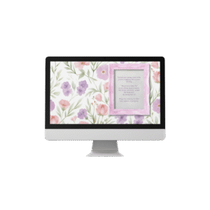 30 Day Auto Changing Christian Devotional Desktop Wallpaper – Empty Nest / Kids Leaving Home – 4K Watercolor Floral with Pink Frame