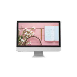 30-Day Auto Changing Christian Devotional Desktop Wallpaper – Empty Nest Support with Crown of Thorns and Journal – 4K Digital Download
