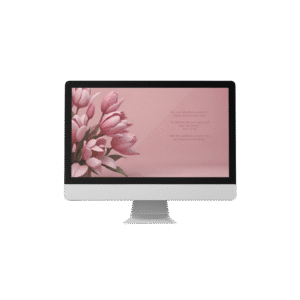 30 Day Auto Changing Christian Devotional Desktop Wallpaper – Empty Nest Support with Pink Tulips – 4K Digital Download