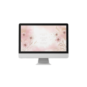 30 Day Auto Changing Christian Devotional Desktop Wallpaper – Empty Nest Encouragement – 4K Watercolor Floral Line Art Digital Download