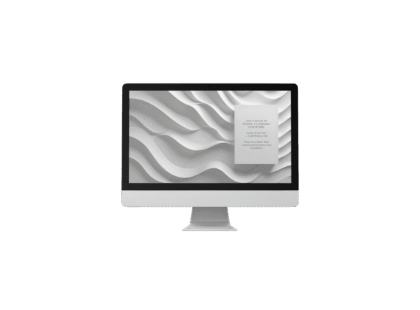 30 Day Auto Changing Devotional Desktop Wallpaper Pack for Getting Married — White 3D Wave Texture 4K Backgrounds
