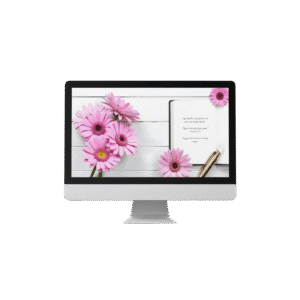 30 Day Auto Changing Devotional Desktop Wallpaper Pack for Getting Married — Pink Daisy 4K Backgrounds