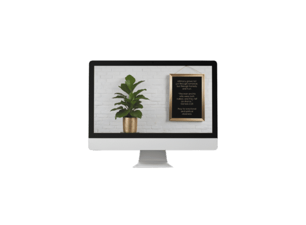 30 Day Auto Changing Devotional Desktop Wallpaper Pack for Getting Married — Ficus Gold 4K Backgrounds