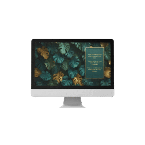 30 Day Auto Changing Devotional Desktop Wallpaper Pack for Getting Married — Green and Gold Rainforest Monstera Leaf 4K Backgrounds