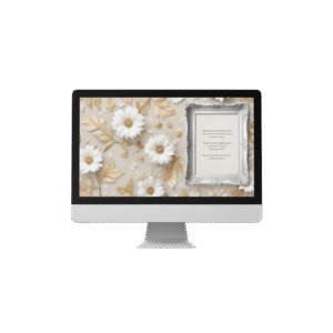 30 Day Auto Changing Devotional Desktop Wallpaper Pack for Getting Married — Vintage Gold White Floral 4K Backgrounds