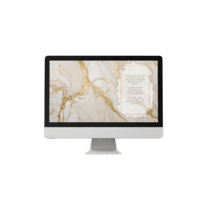 30 Day Auto Changing Devotional Desktop Wallpaper Pack for Getting Married — White Marble with Gold Accents 4K Backgrounds