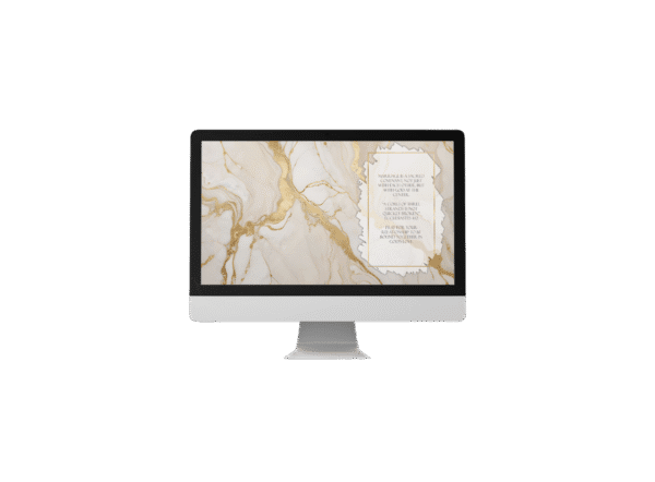 30 Day Auto Changing Devotional Desktop Wallpaper Pack for Getting Married — White Marble with Gold Accents 4K Backgrounds