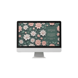 30 Day Auto Changing Christian Devotional Desktop Wallpaper – 4K 3D Floral Theme for Losing a Job or Changing Careers