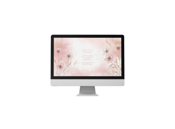 30 Day Auto Changing Christian Devotional Wallpaper – Losing a Job or Changing Careers – 4K Watercolor Blush Digital Download