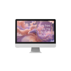 30 Day Auto Changing Affirmation Desktop Wallpaper Pack for Self Love — Smokey Lavender & Peach 4K Backgrounds