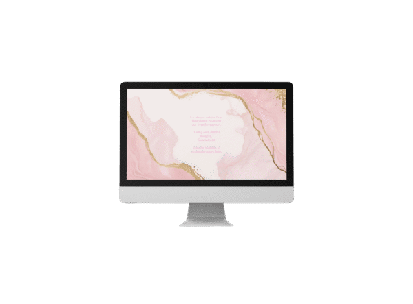 30 Day Auto Changing Christian Devotional Desktop Wallpaper – Starting College or University – 4K Pink and Gold Marble Digital Download