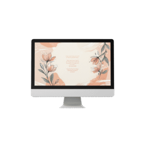 30 Day Auto Changing Christian Devotional Desktop Wallpaper – Starting a New Job – 4K Abstract Floral Line Art Digital Download