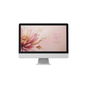 30 Day Auto Changing Christian Devotional Desktop Wallpaper – Starting a New Job – 4K Pink Floral Blush Digital Download