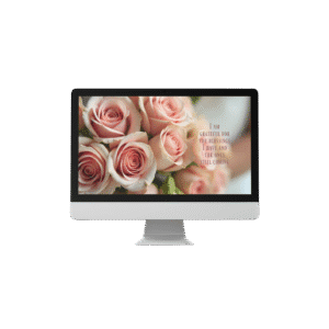 30 Day Auto Changing Abundance Mindset Affirmation 4K Wallpapers – Digital Download with Rose Bouquet Theme