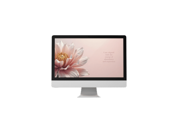 30 Day Auto Changing Abundance Mindset Affirmation 4K Wallpapers – Floral Blush Digital Download
