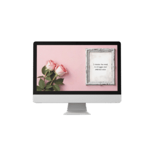 30 Day Auto Changing Abundance Mindset Affirmation 4K Wallpapers – Roses and Vintage Frame Digital Download