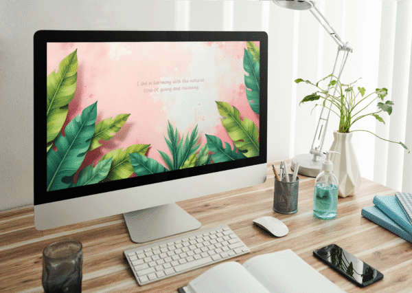 30 Day Auto Changing Abundance Mindset Affirmation 4K Wallpapers – Tropical Wall Digital Download - Image 3