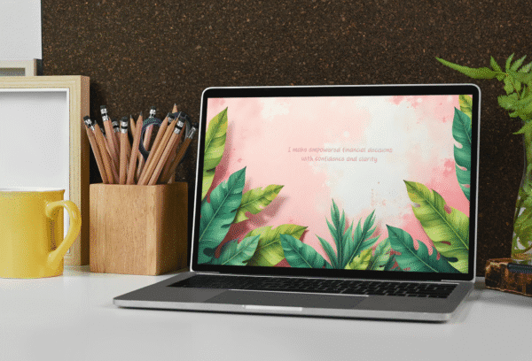 30 Day Auto Changing Abundance Mindset Affirmation 4K Wallpapers – Tropical Wall Digital Download - Image 4
