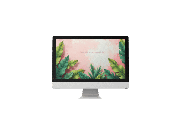 30 Day Auto Changing Abundance Mindset Affirmation 4K Wallpapers – Tropical Wall Digital Download