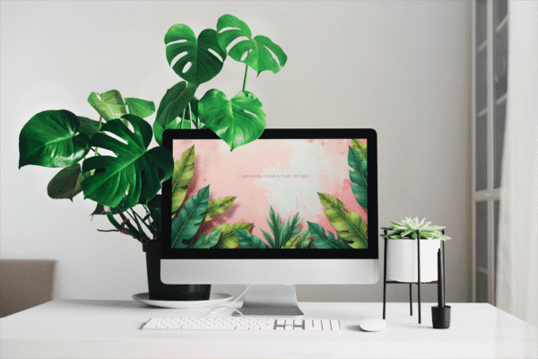 30 Day Auto Changing Abundance Mindset Affirmation 4K Wallpapers – Tropical Wall Digital Download - Image 2