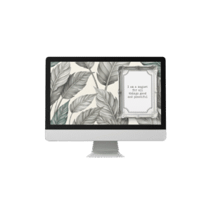 30 Day Auto Changing Abundance Mindset Affirmation 4K Wallpapers – Vintage Tropical Digital Download