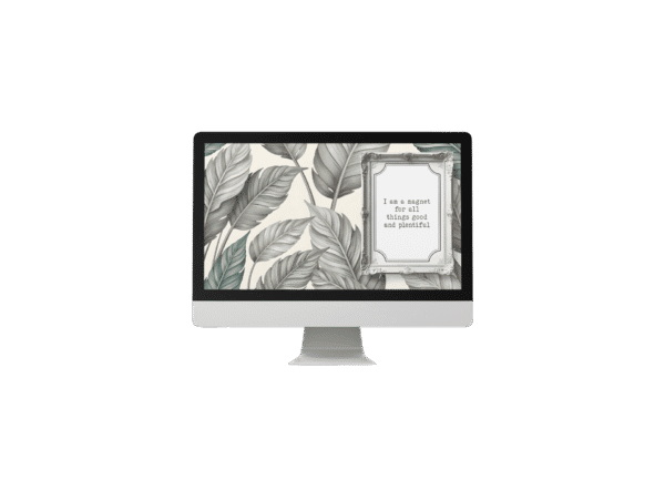 30 Day Auto Changing Abundance Mindset Affirmation 4K Wallpapers – Vintage Tropical Digital Download