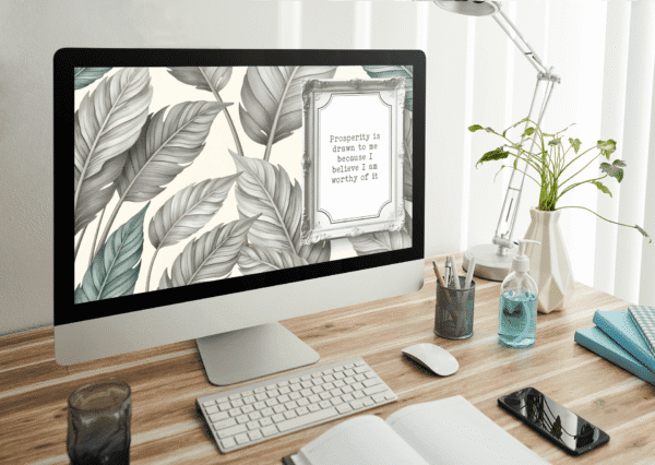 30 Day Auto Changing Abundance Mindset Affirmation 4K Wallpapers – Vintage Tropical Digital Download - Image 3