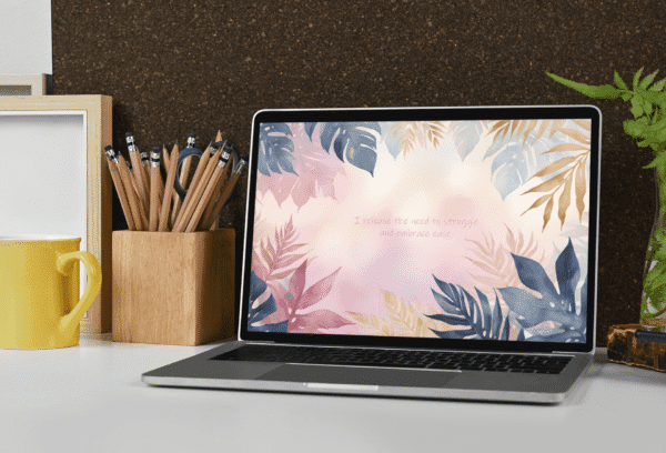 30 Day Auto Changing Abundance Mindset Affirmation 4K Wallpapers – Tropical Watercolor Digital Download - Image 4