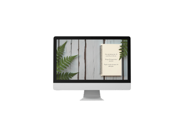 30 Day Auto Changing Christian Devotion 4K Wallpapers – Battling Anxiety or Fear with Ferns and Notepad