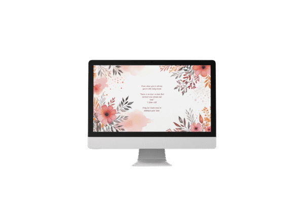30 Day Auto Changing Christian Devotion 4K Wallpapers for Battling Anxiety or Fear – Floral Watercolor Digital Download