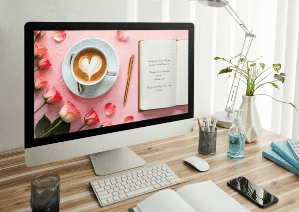 30 Day Auto Changing Christian Devotion 4K Wallpapers – Battling Anxiety or Fear – Morning Journal Theme Digital Download - Image 3