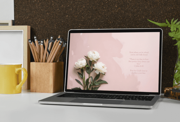 30 Day Auto Changing Christian Devotion 4K Wallpapers for Battling Anxiety or Fear – White Peonies Theme Digital Download - Image 4