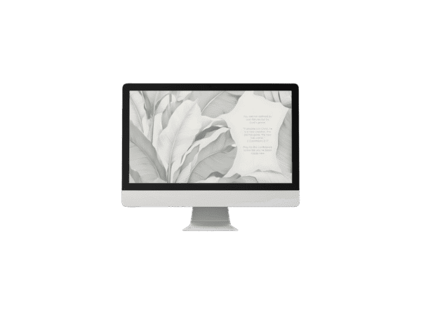 30 Day Auto Changing Christian Devotion 4K Wallpapers – Building Confidence in Christ – White Banana Leaves Theme Digital Download
