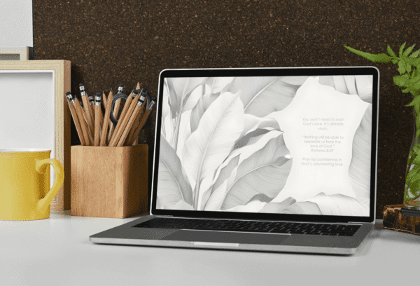30 Day Auto Changing Christian Devotion 4K Wallpapers – Building Confidence in Christ – White Banana Leaves Theme Digital Download - Image 4