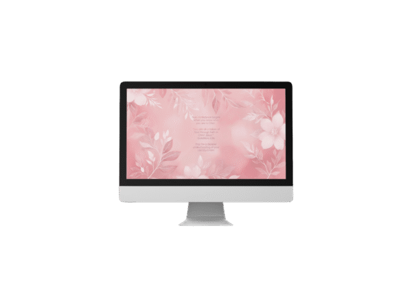 30 Day Auto Changing Christian Devotional 4K Wallpapers – Building Confidence in Christ – Floral Blush Theme Digital Download