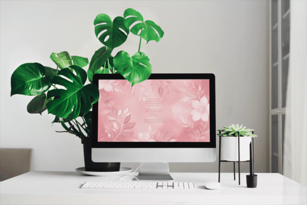30 Day Auto Changing Christian Devotional 4K Wallpapers – Building Confidence in Christ – Floral Blush Theme Digital Download - Image 2