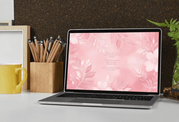 30 Day Auto Changing Christian Devotional 4K Wallpapers – Building Confidence in Christ – Floral Blush Theme Digital Download - Image 4