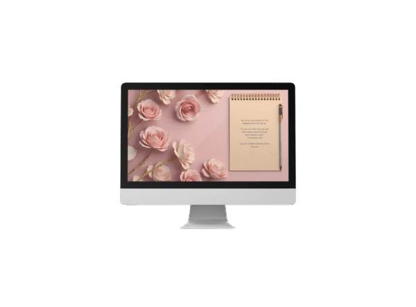 30 Day Auto Changing Christian Devotional 4K Wallpapers – Building Confidence in Christ with Gold Roses Theme