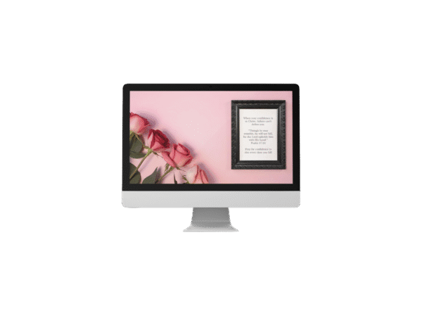 30 Day Auto Changing Christian Devotion 4K Wallpapers – Building Confidence in Christ with Roses and Black Frame