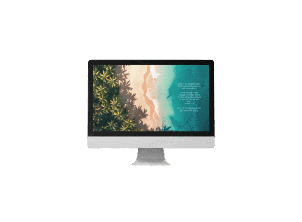 30 Day Auto Changing Christian Devotion 4K Wallpapers – Dealing with Depression Beach Life Theme Digital Download