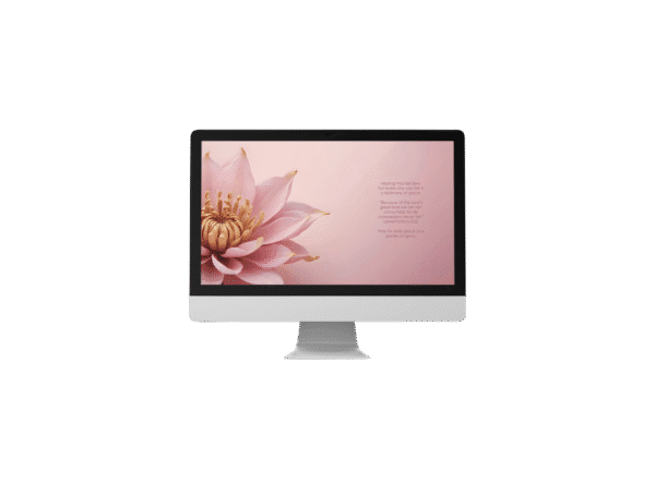 30 Day Auto Changing Christian Devotion 4K Wallpapers – Dealing with Depression Theme with Pink Flower