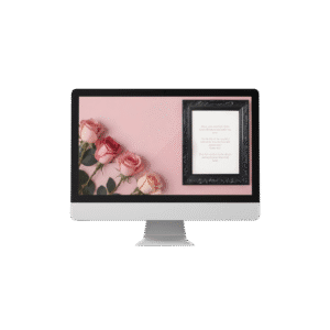 30 Day Auto Changing Christian Devotion 4K Wallpapers for Dealing with Depression – Roses and Vintage Frame Digital Download