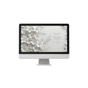 30 Day Auto Changing Christian Devotional 4K Wallpapers – Dealing with Depression – Floral White Theme Digital Download