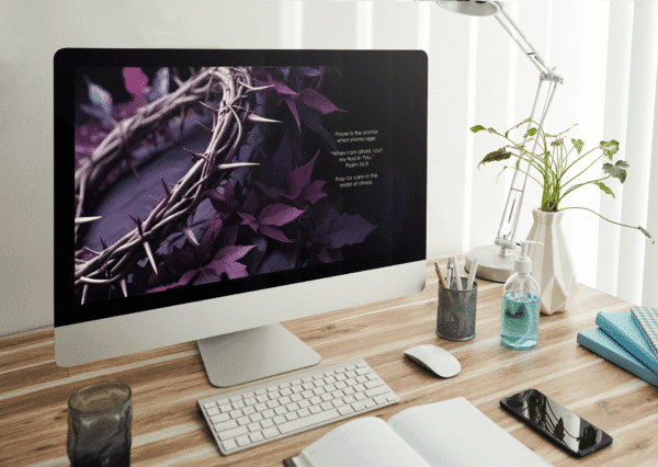 30 Day Auto Changing Christian Devotion Desktop – Deepening Your Prayer Life – Crown of Thorns Theme – 4K Wallpapers Digital Download - Image 3