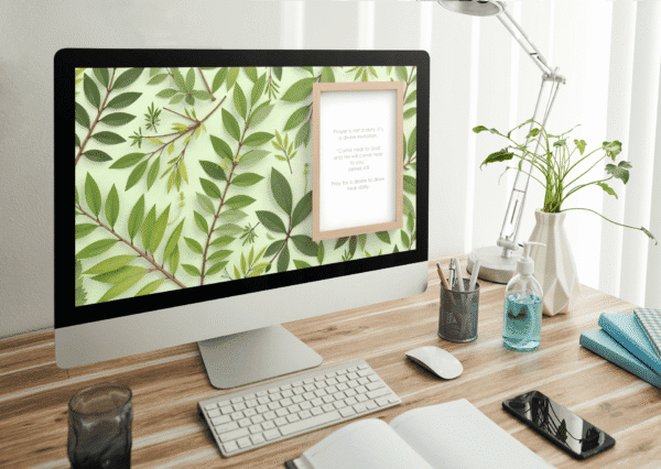 30 Day Auto Changing Christian Devotional 4K Wallpapers – Deepening Your Prayer Life with Green Leaves Theme - Image 3