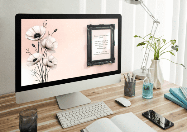 30 Day Auto Changing Christian Devotional 4K Wallpapers – Deepening Your Prayer Life with Poppies Theme - Image 3