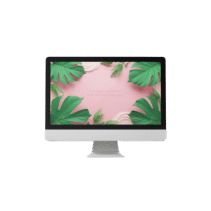 30 Day Auto Changing Emotional Resilience Affirmation 4K Wallpapers – Monstera Leaf Digital Download