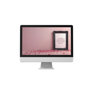 30 Day Auto Changing Emotional Resilience Affirmation 4K Wallpapers – Rose Petals Digital Download