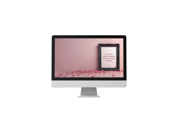 30 Day Auto Changing Emotional Resilience Affirmation 4K Wallpapers – Rose Petals Digital Download